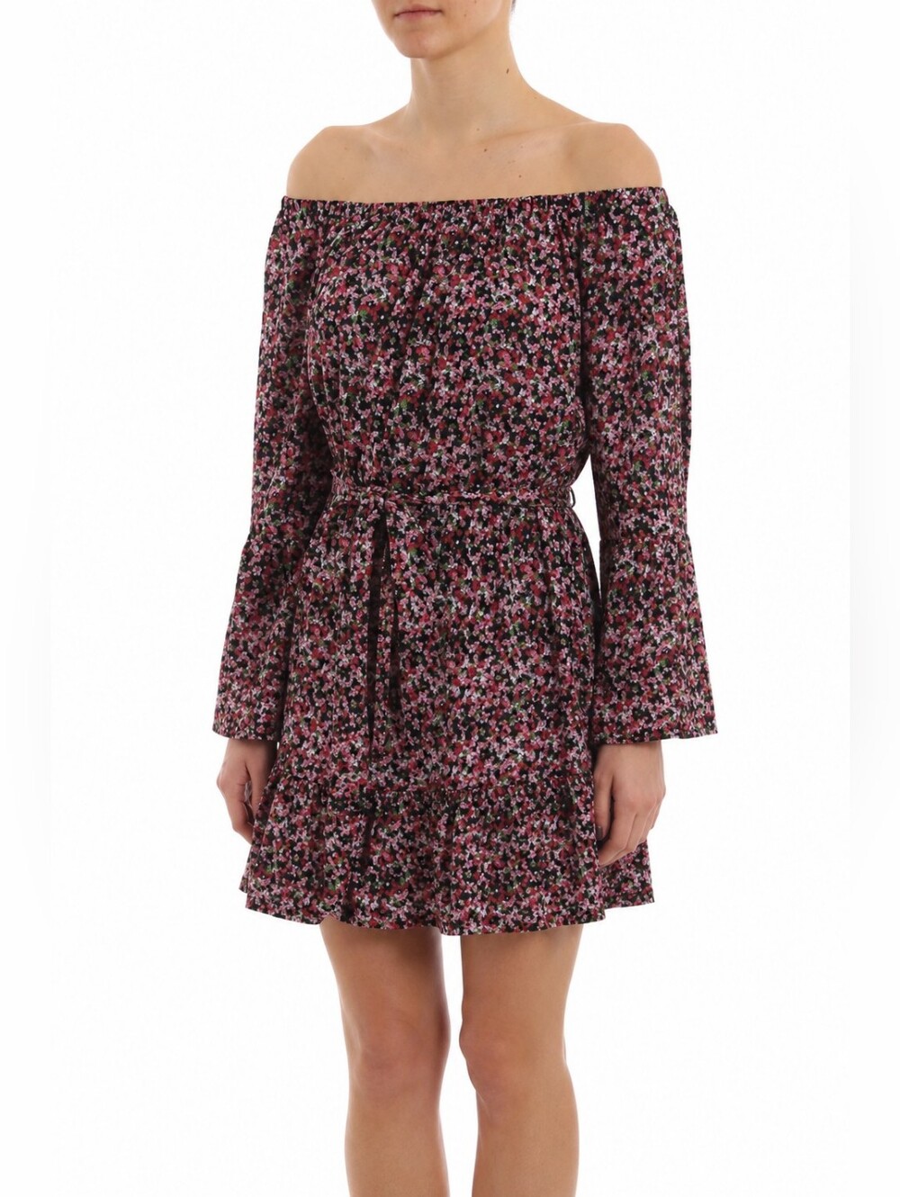 NWT Michael Kors Off-The-Shoulder Floral Mini Dress Size XL